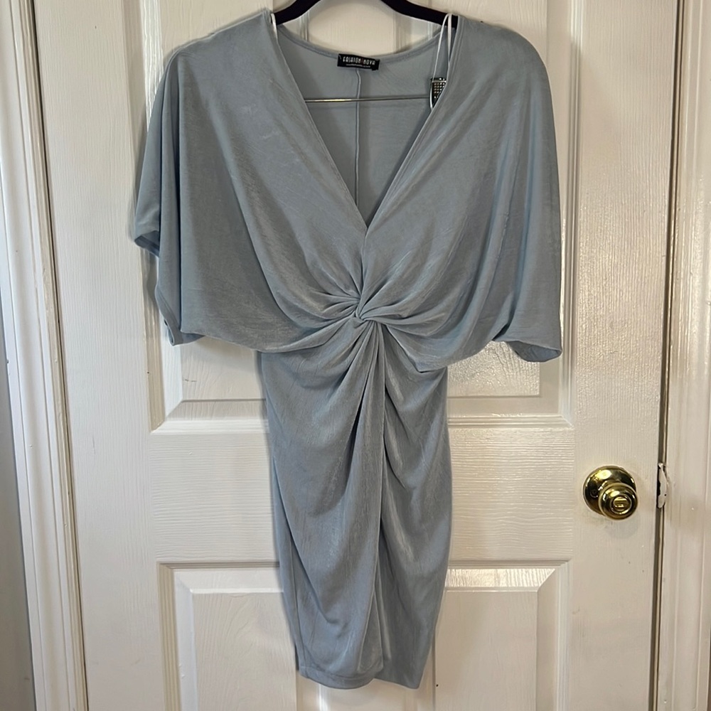 Baby blue mini dress